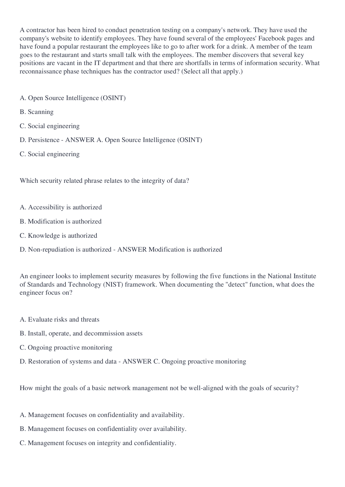 Preview image of SEC+ 601 Practice 1-5 Exam with complete solutions document